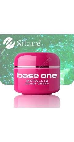 Gel UV Color Base One Silcare Metalic - Candy Green